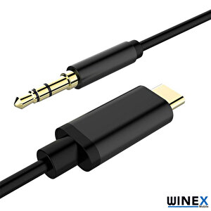 Winex Jh30 Type-c To 3.5mm Aux Ses Kablosu Siyah