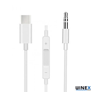 Winex Type-c To 3.5mm Aux Ses Kontrollü Dönüştürücü Adaptör