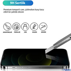 Schitec İphone 8 Hd Premium 9h Hayalet Seramik Ekran Koruyucu Siyah