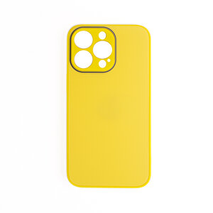 Schitec Deluxe İphone 13 Pro Mat Kılıf Sarı