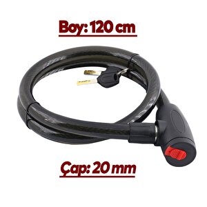 Yuma Kilit Motosiklet Kilidi Bisiklet Kilidi Halat Zincir Çelik Kilit Hırsız Önlem Güvenlik Ym735