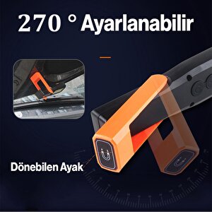 Şarjlı El Feneri Kamp Lambası Işıldak Fener Mıknatıslı 3 Modlu Çalışma Lambası