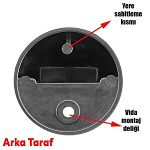 Kapı Stoperi Tamponu Vidalı Metal Kapı Stopu Çarpma Önleyici Mat Siyah