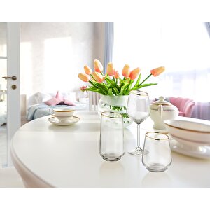 Gina Su Bardağı Uzun Gold 6lı Set