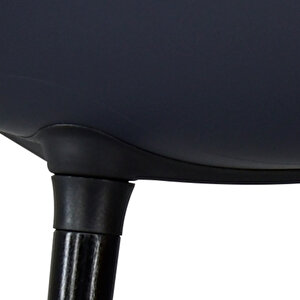 Vilinze Eames Siyah Ahşap Ayak Plastik Füme Sandalye