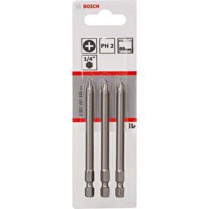 Bits Vidalama Ucu  Extrahard Ph2 89 Mm 3'lü