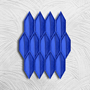 5x15 Feather Serisi Kobalt Şekilli Karo