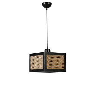Kumsal Büyük Tekli̇ Si̇yah Rattan Avi̇ze