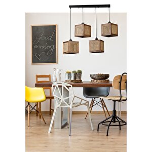 Kumsal 4 Lü Sirali Cevi̇z Rattan Avi̇ze