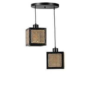 Kumsal 2 Li̇ Tepsi̇li̇ Si̇yah Rattan Avi̇ze