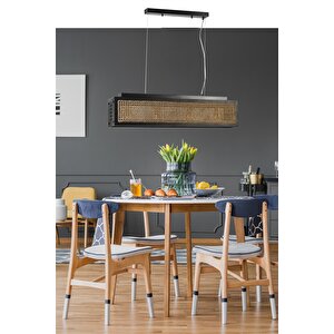 Kumsal Di̇kdörtgen Si̇yah Rattan Avi̇ze
