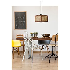Kumsal Büyük Tekli̇ Cevi̇z Rattan Avi̇ze