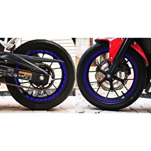 Tam Tur Reflektif Mavi Supersport İç Jant Şeridi Sticker Çınar Extreme