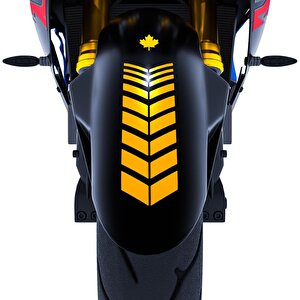 Moto Rider 4'lü Sticker Seti Taksi Sarısı İç Dış Jant Şeridi Kask Ve Çamurluk Çınar Extreme