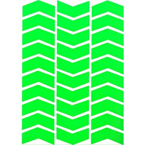 Ok Şeklinde Floresan Yeşil Sticker Çınar Extreme