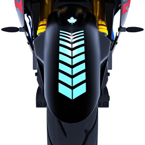 Moto Rider 4'lü Sticker Seti Nane Yeşili İç Dış Jant Şeridi Kask Ve Çamurluk Çınar Extreme