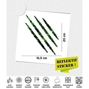 Yırtılma Efektli Elektric Claw Reflektörlü Sticker Çınar Extreme