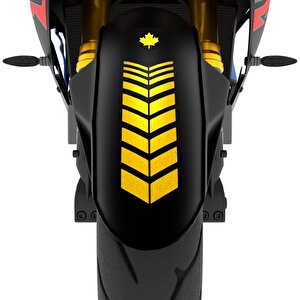 Moto Rider 4'lü Sticker Seti Yaldızlı Gold İç Dış Jant Şeridi Kask Ve Çamurluk Çınar Extreme