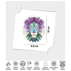 Polygonal Üçgen Tasarımlı Aslan Sticker Çınar Extreme