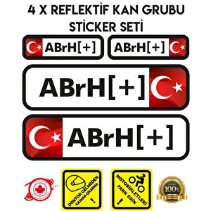 Tr Ab Rh + Reflektif Kan Grubu Seti Sticker Çınar Extreme