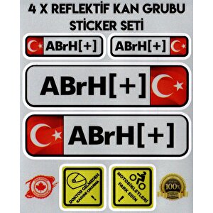 Tr Ab Rh + Reflektif Kan Grubu Seti Sticker Çınar Extreme