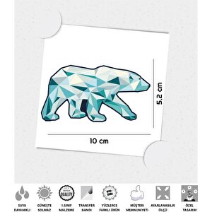 Polygonal Üçgen Tasarımlı Kutup Ayısı Sticker Çınar Extreme