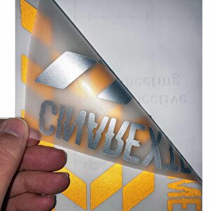 Reflektif Sarı Damalı Kask Motosiklet Sticker Takımı Çınar Extreme