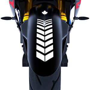 Moto Rider 4'lü Sticker Seti Süt Beyaz İç Dış Jant Şeridi Kask Ve Çamurluk Çınar Extreme