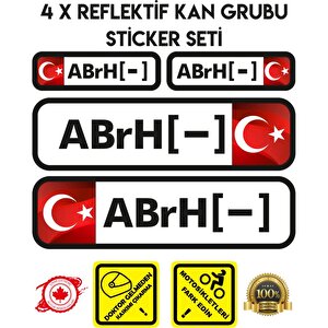 Tr Ab Rh - Reflektif Kan Grubu Seti Sticker Çınar Extreme