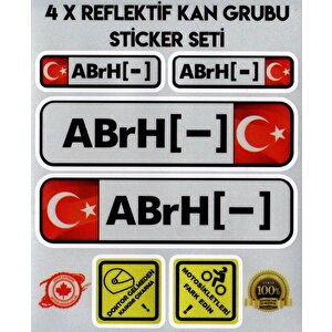 Tr Ab Rh - Reflektif Kan Grubu Seti Sticker Çınar Extreme