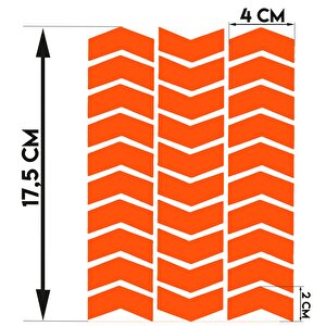 Ok Şeklinde Floresan Turuncu Sticker Çınar Extreme