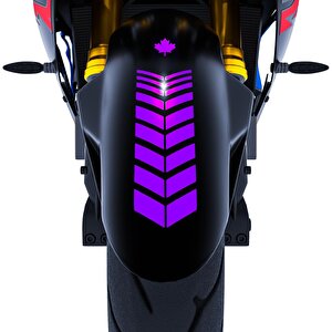 Moto Rider 4'lü Sticker Seti Patlıcan Moru İç Dış Jant Şeridi Kask Ve Çamurluk Çınar Extreme