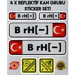 Tr B Rh - Reflektif Kan Grubu Seti Sticker Çınar Extreme