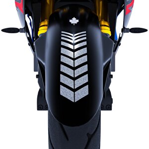 Moto Rider 4'lü Sticker Seti Yaldızlı Gümüş İç Dış Jant Şeridi Kask Ve Çamurluk Çınar Extreme