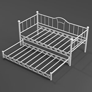 Argimo Kamelya Yavrulu Daybed Sedir Beyaz Karyola 90x200