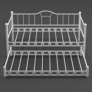 Argimo Kamelya Yavrulu Daybed Sedir Beyaz Karyola 90x200