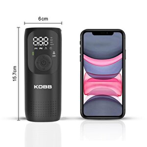 Kobb Kb411 Şarjlı Li-ion 150 Psi Taşınabilir Dijital Basınç Göstergeli Led Aydınlatmalı Akıllı Lastik Şişirme Pompası