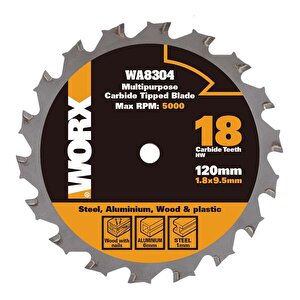 Wa8304 120x9,5mm Metal, Ahşap, Pvc, Alüminyum Kesme, Elmas Daire Testere Bıçağı