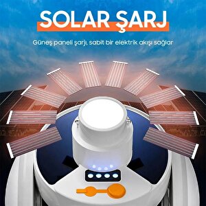 Pr-2038 Solar Panelli Şarjlı 5'li Katlanabilir Kamp Lambası