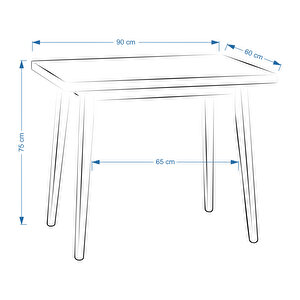 Vilinze Avanos Mdf Sabit Mutfak Masası - 60x90 Cm