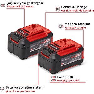 2x18v 5,2 Ah Power-x-change Twinpack Akü - 4511526 Kırmızı