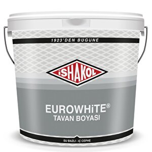İshakol Eurowhite Mika Katkılı Tam Mat Tavan Boyası Beyaz - 3,5 Kg