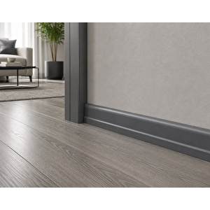 Laminant Parke Süpürgelik L Model 6cm Antrasit 227