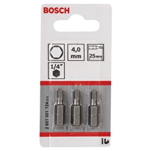 Hex 4x25 Mm 3'lü Allen Bits Uç Extrahard 2607001724