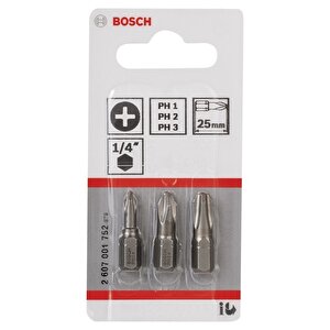 Bosch Bits Uç Ph1/2/3 25 Mm 3'lü Set Extrahard 2607001752