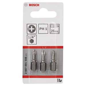 Bosch Ph1 25 Mm 3'lü Yıldız Bits Uç Extrahard 2607001508