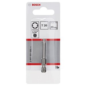 Bosch T20 49 Mm 1'li Torx Bits Uç Extrahard 2607001636