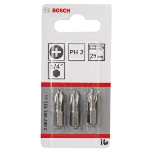 Bosch Ph2 25 Mm 3'lü Yıldız Bits Uç Extrahard 2607001511