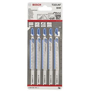 T 321 Af Uzun Hızlı Kesim Metal Dekupaj Ucu 5'li 2608636705