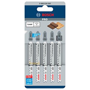 T 144 Df Hızlı Kesim Sert Ahşap Dekupaj Ucu 5'li 2608634567